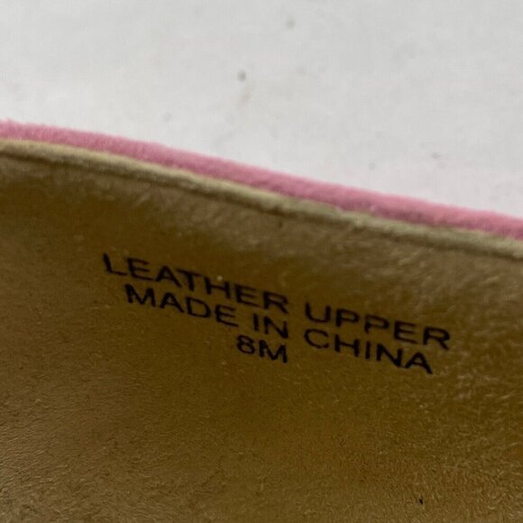 Talbots Francesca Driving Mocassins Womens Sz 8 Pink Suede Pointed Toes Tasseled - Picture 8 of 9